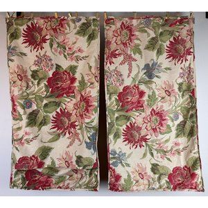 Set Of 2 Pottery Barn Marla Floral KING Pillow Shams  RARE Retired